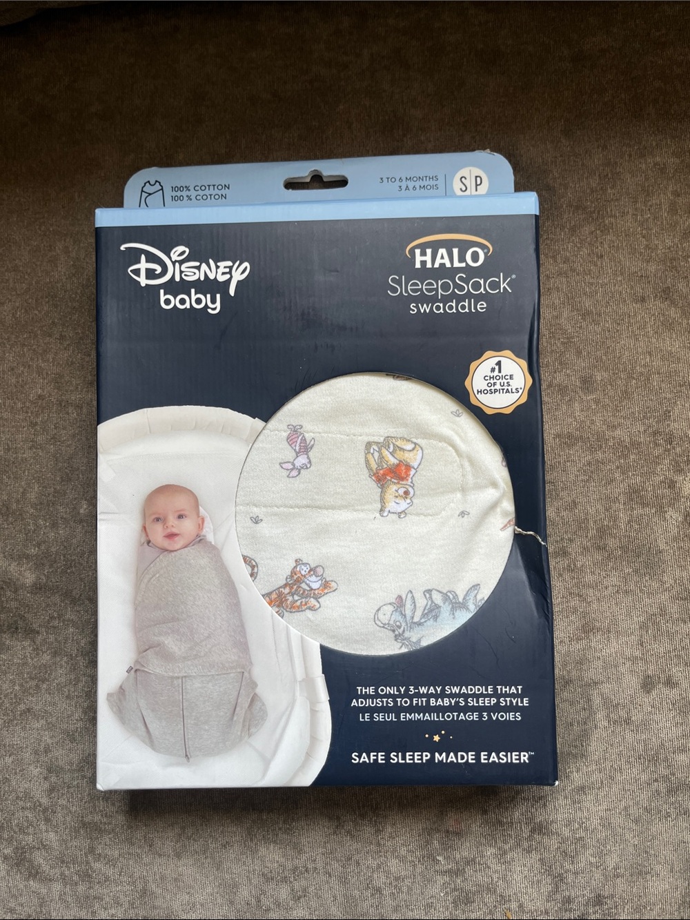 Halo Cream Winnie the Pooh & Friends Infant Swaddle Sack